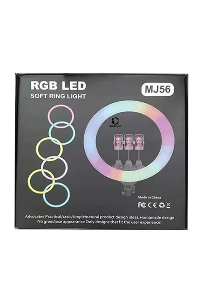 MJ 22inch Multicolour RGB LED Soft Ring Light MJ56 - Image 4